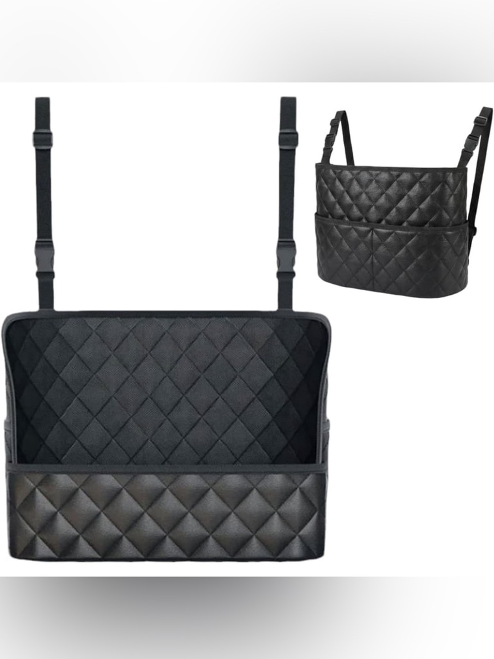 Black quilted black organizer